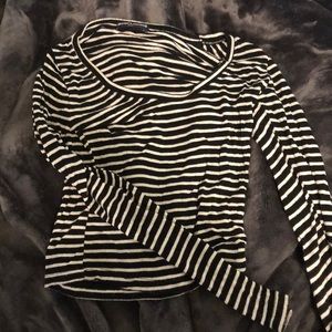 Brandy Melville striped cropped long sleeve